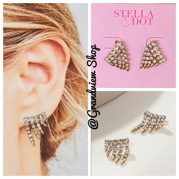💜 Stella & Dot Renegade Ear Crawlers NEW in Box - Picture 1 of 3